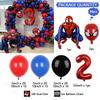 96pcs Kids Birthday Red Blue Balloons Garland Arch Kit For Party Decors Age 1-9th Spiderman 3D Marvel Foil Balloons Air Globos