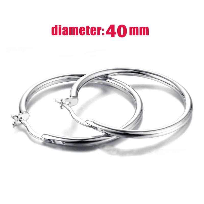 Big Hoop Earrings For Women Minimalist Circle Classic Cartilage Earring Rose Gold Color Hoops Fashion Jewelry Wholesale E780