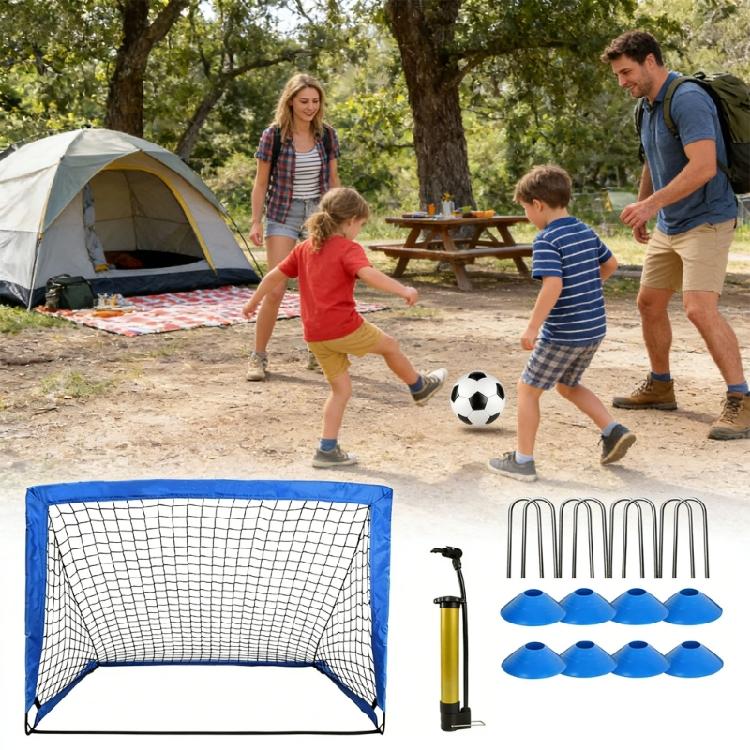 Two Way Collapsible Football Net Including Storage Bag And Practice Equipment For Sports Enthusiasts