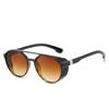 Fashion Steampunk Sunglasses Women Men Brand Design Retro Goggles Round Flip Up Glasses Steam Punk Vintage Eyewear
