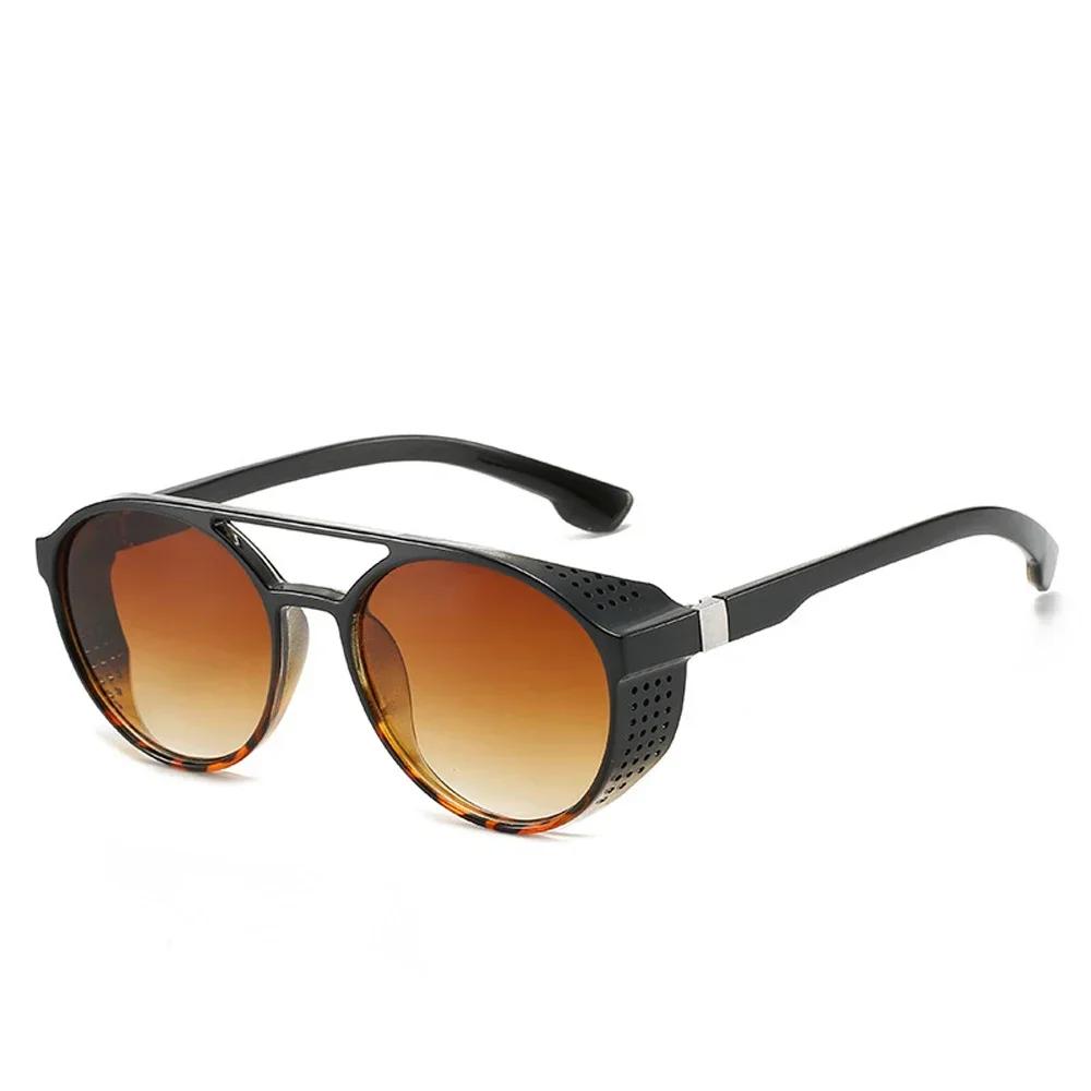 Fashion Steampunk Sunglasses Women Men Brand Design Retro Goggles Round Flip Up Glasses Steam Punk Vintage Eyewear