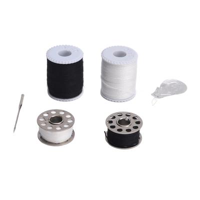 Set Filo da Cucito Bobine in Metallo Spoline Ricambio Ago e Infila Ago per Cucito Domestico