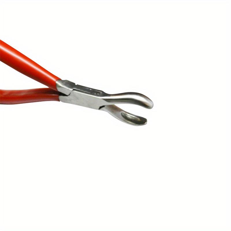 1Pc Professional Loop-Closing Plier Hollowed Grooves Semi-Circular Curved Jaws Ring Holding Jewelry Making Tool Pincers
