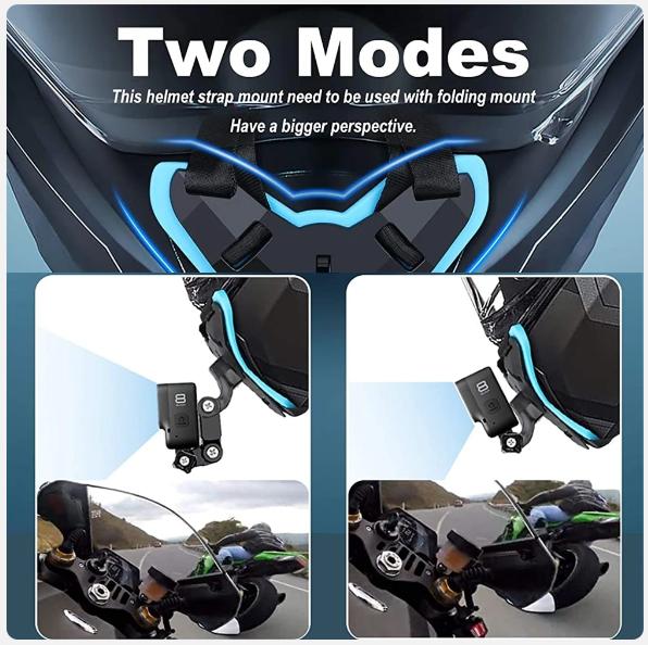 Helmet Strap Mount For Gopro Hero 11 10 9 8 7 6 5 4 3 Motorcycle Yi Action Sports Camera Mount Full Face Holder Accessories
