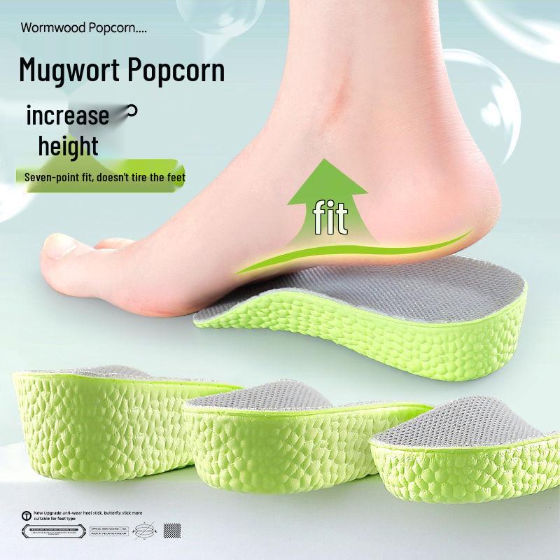 

Семиточечные невидимые стельки для увеличения роста с поддержкой свода стопы для мужских и женских ботинок Мартин, утолщенная мягкая подошва. 1.5CM Height Increase