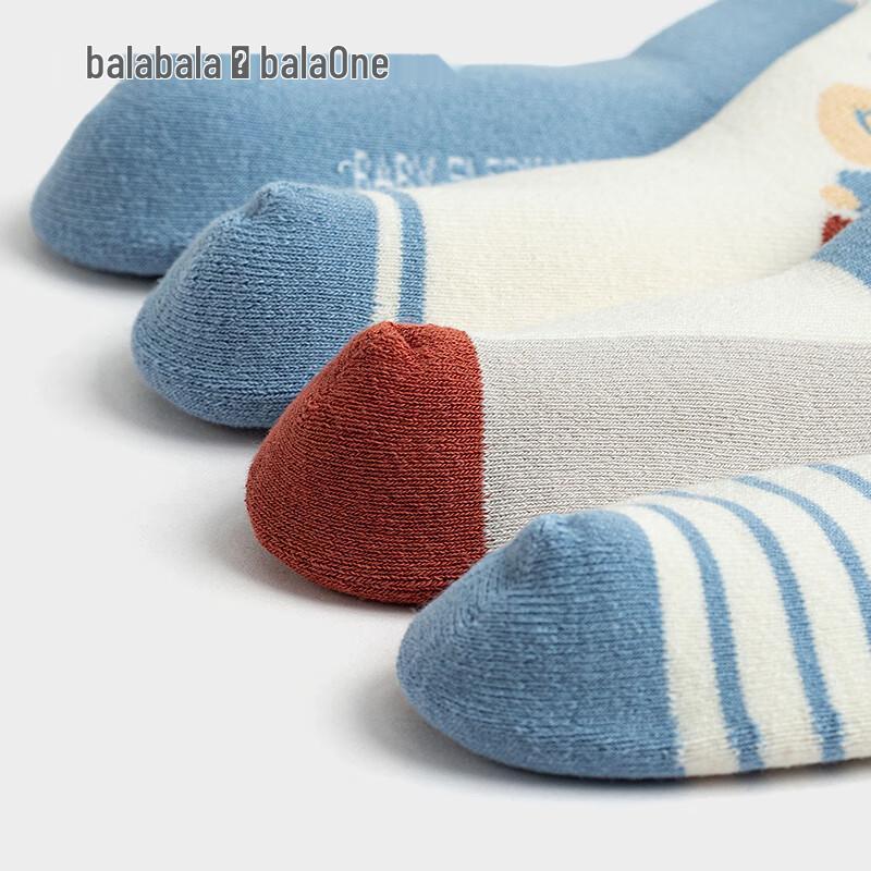 BalaBala Kids Winter Warm Cotton Terry Socks (4 Pairs)