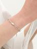 Hyeres Lor [Premium Plating] H Edition Ab(W) Round Tag Chain Bracelet Hl6B66638Wb175