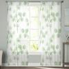 Branches With Round Leaves Tulle Window Curtain For Living Room Bedroom Voile Sheer Curtains Kitchen Treatments Drapes