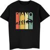 Vintage Retro Evolution Of Piano TShirt Unisex ONeck Short Sleeve Cotton T Shirt Hip Hop Tees Tops Harajuku Streetwear