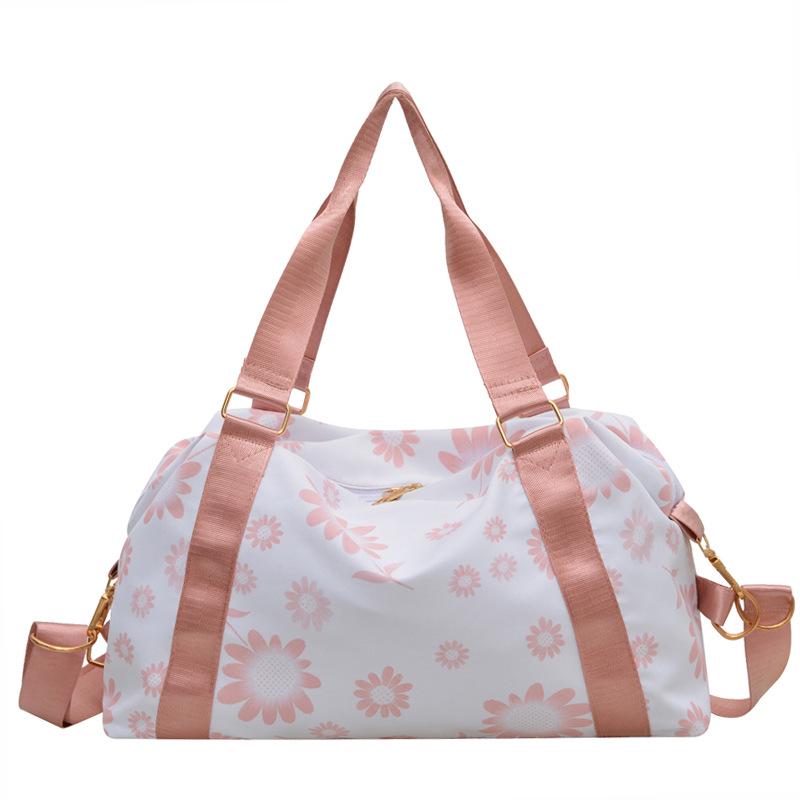 Lightweight Large Capacity Cow Print Travel Duffle Bag for Short Business Trips and Gym Use