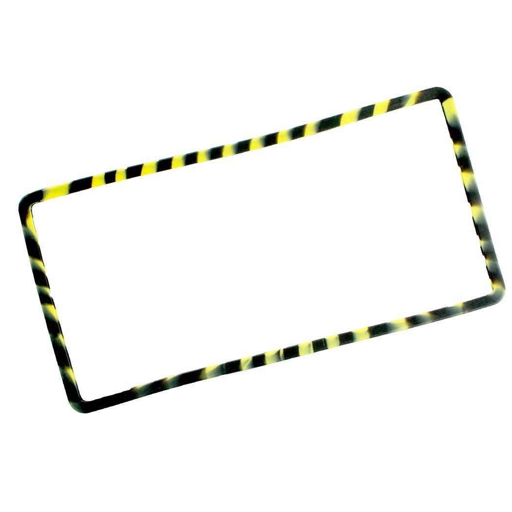 [AWESOME] License plate frame silicone cover Tiger AS-NPC-14 жёлтый
