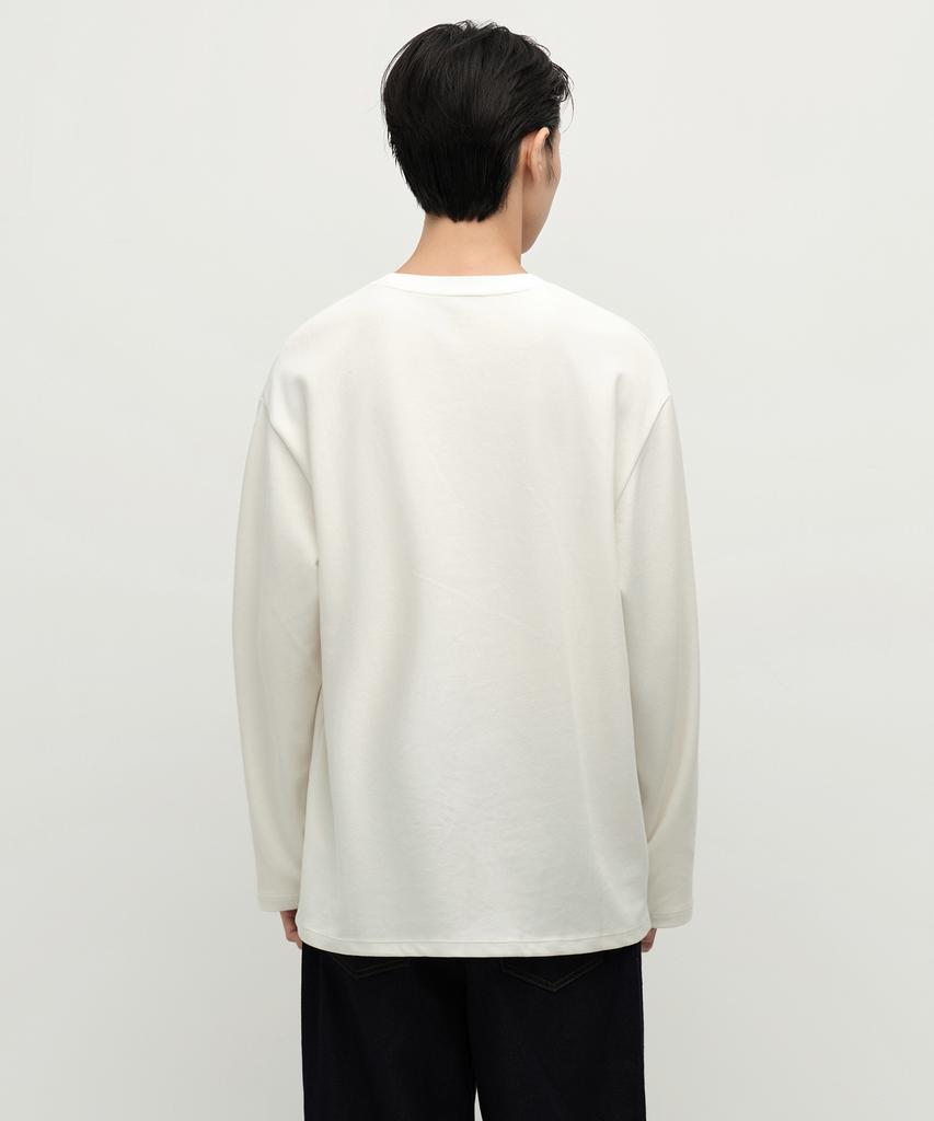 MUSINSA STANDARD [Heat Standard] Crew Neck Long Sleeve T-Shirt [Cream]