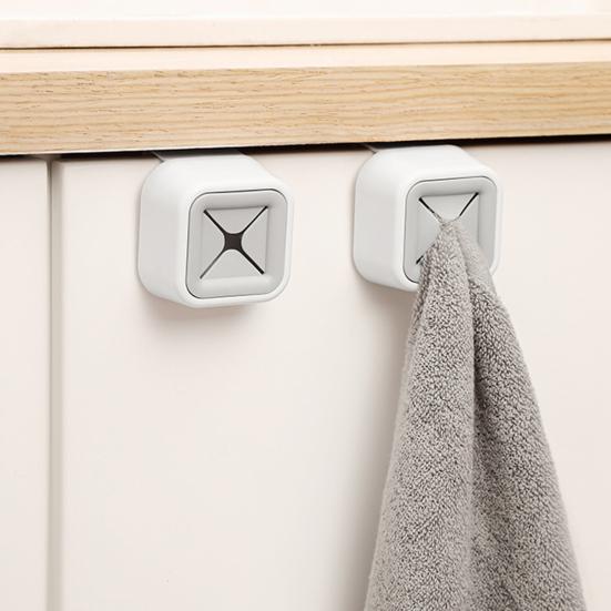 Schranktür Hängender Handtuchhaken Robust Küchenlappen Geschirrtuch Hänger Kein Bohren Badezimmer Push Handtuch