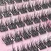 Glue-Free Self-Adhesive False Eyelashes Single Cluster C-curled Natural Faux Mink Lashes DIY False Eyelashes