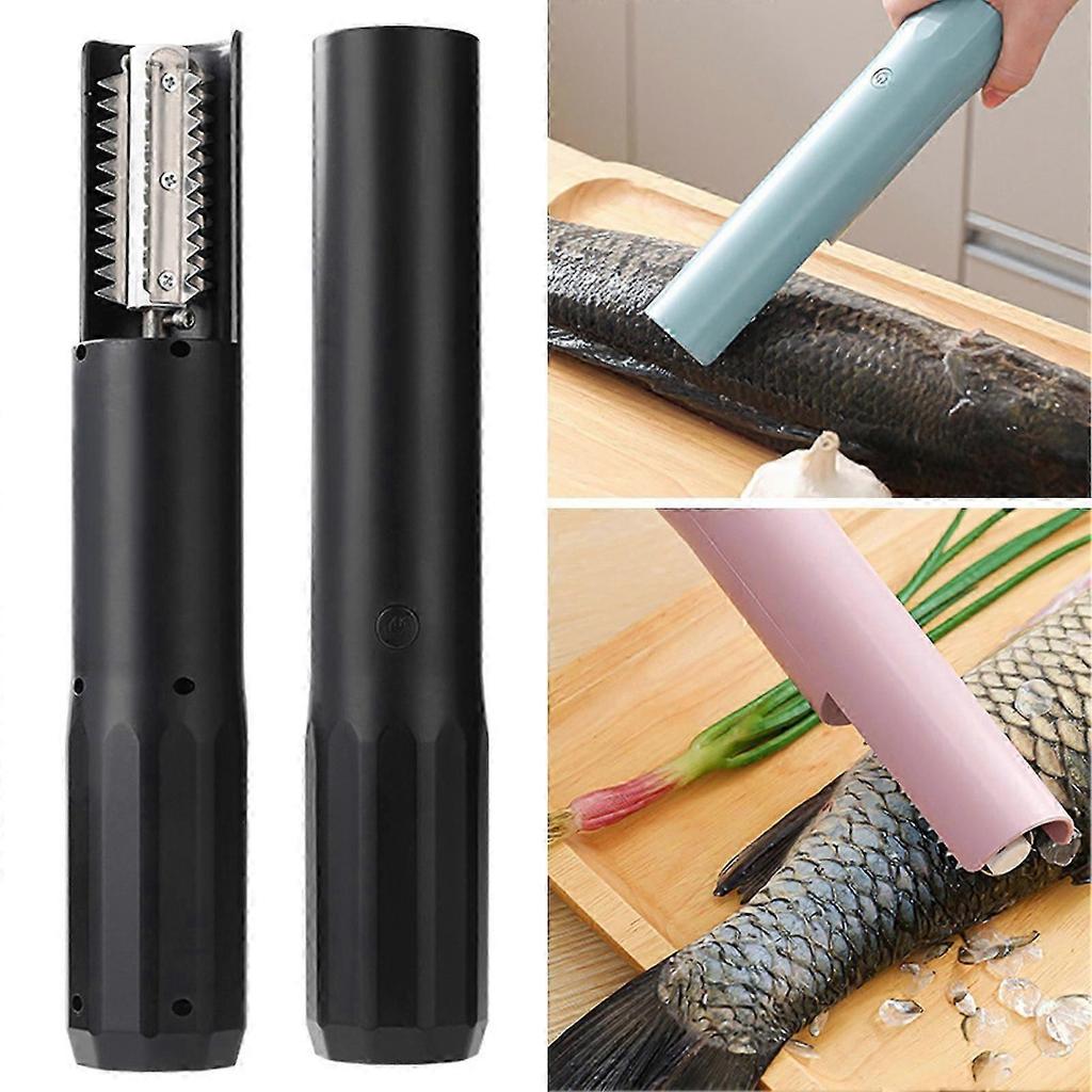 Electric Fish Scaler Automatic Descaler Tool with Stainless Steel Blades Cordless Rechargeable