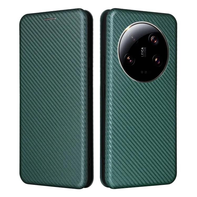 

Для Xiaomi 13 Ultra PU кожаный чехол для телефона с текстурой из углеродного волокна, подставка, крышка слота для карт