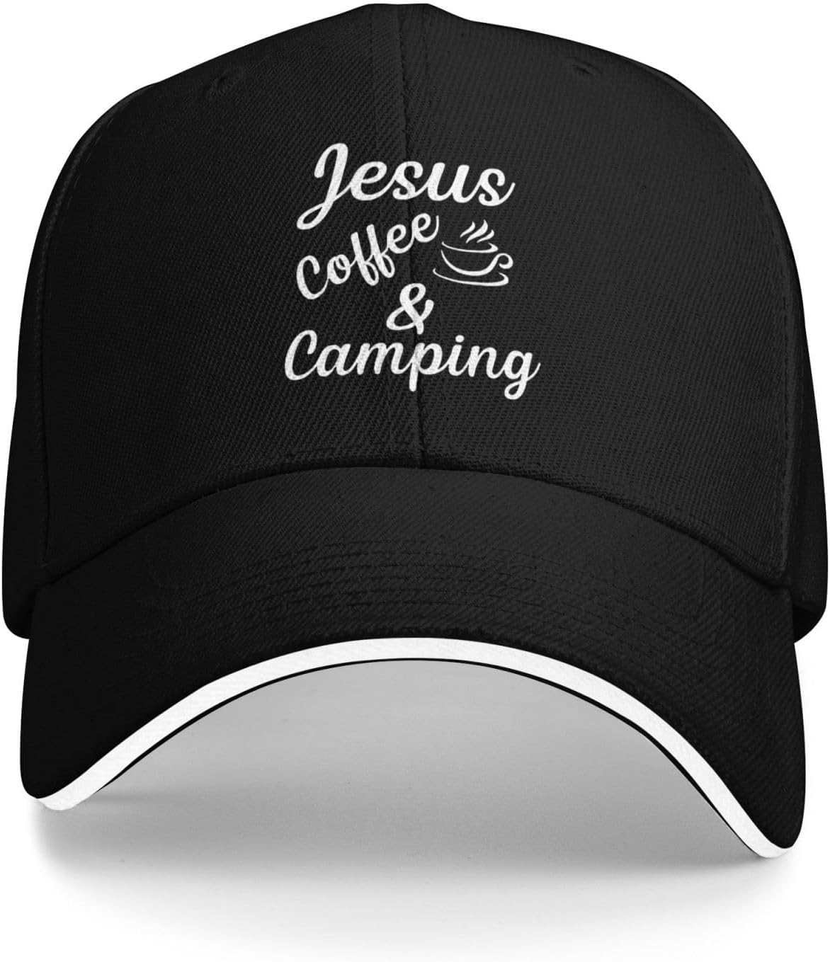Jesus Coffee Camping Baseball Cap Polyester Adjustable Dad Hat Outdoor Sun Cap Unisex One Size