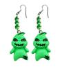 Spooky Green Spirit Earrings Small Dangle Drop Ear Rings Cute Halloween Themed Ears Pendant Accessories Jewelry Gift