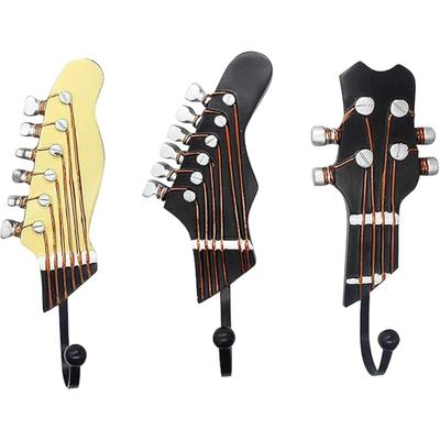 Gifts for Music Lovers, Guitar Music Decor, Decorative Hooks for Wall Hanging Clothes Coats Towels Keys Hats, Wall Mounted Heavy Duty