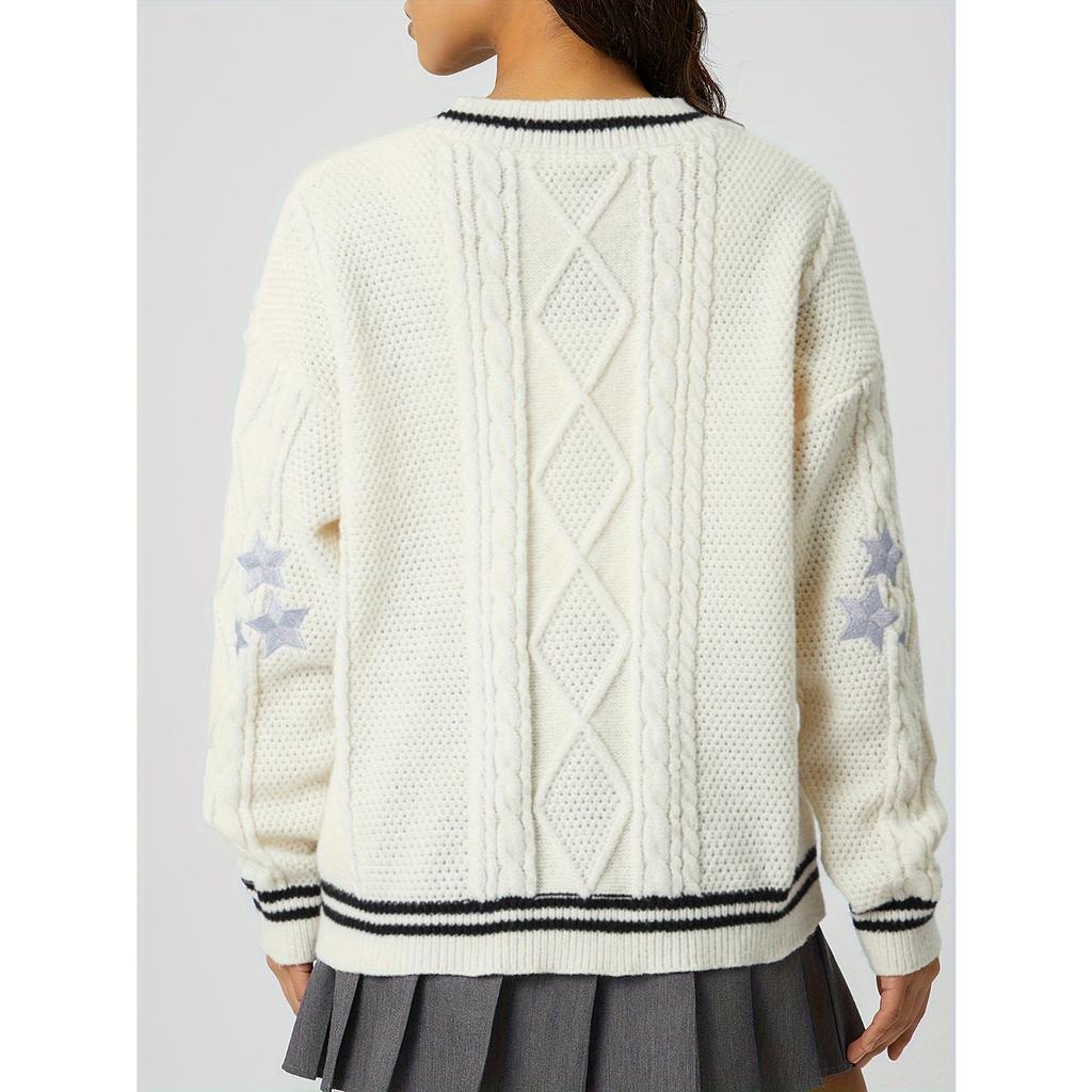 Autumn and Winter Solid Color Long Sleeved Cardigan Temperament Commuting Knitted Single Breasted Sweaters