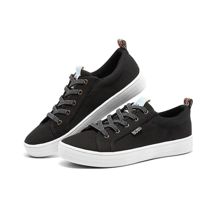 Skechers Bobs B Extra Cute Durable Low-Top Sneakers Women Sneakers Black White 113323-BLK