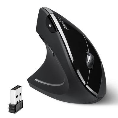 Perixx Ergonomic DPI PERIMICE-713L Mouse, Left-Handed, Vertical, Wireless, 800/1200/1600