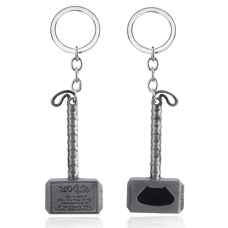 Thor Hammer Keychain With Zinc Alloy Bottle Opener For Gift Souvenirs