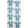 Autocollants 3D - Pyjamas Bleus - Design Exclusif - Solides - Parfaits pour Scrapbooking
