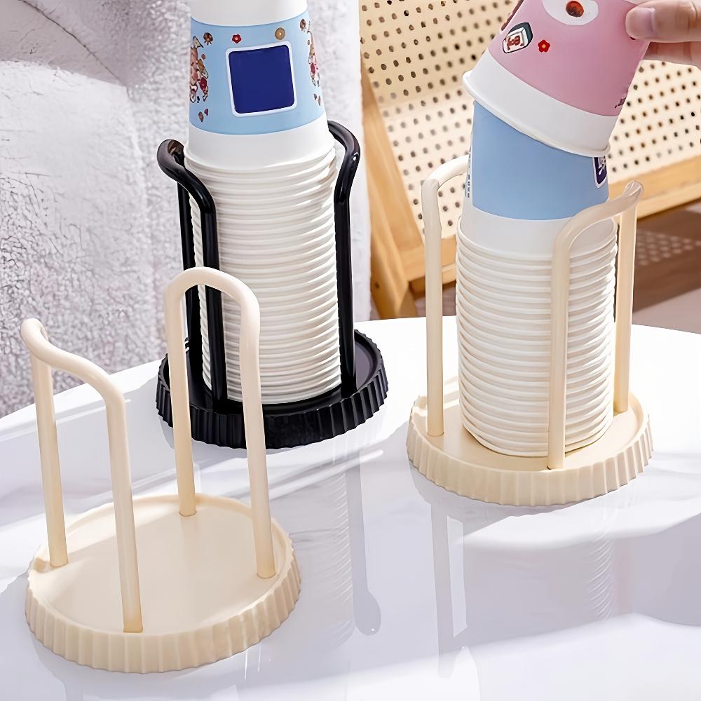 Plastic Paper Cup Holder Multifunctional Desktop Cup Storage Rack Kitchen Coffee Milk Tea Cup Holder Disposables Cups Picker