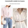 2025 Women's Thin Genuine Leather Belt for Dresses and Pants - High-End Cowhide Design.
