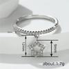 Cao Shi Sweet Heart Zircon Star Ring for Women - Fashionable Pendant Jewelry