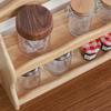 Fujiboeki Spice Rack 2-Tier Natural Wood Kitchen Storage Bonheur 94383 30cm Width 9.5cm Depth 26cm Height