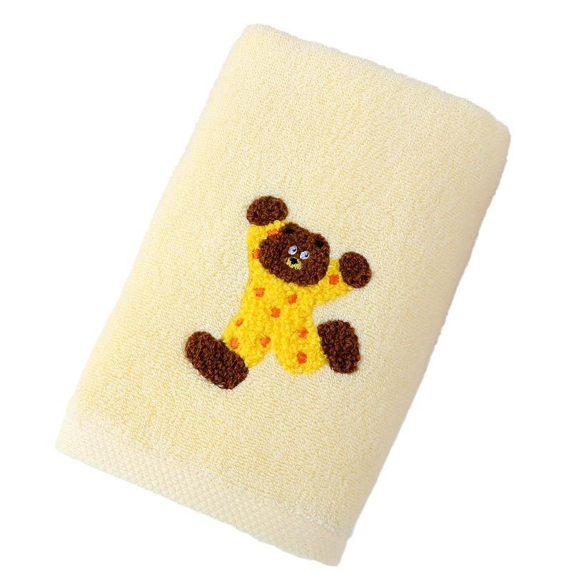 Cartoon Embroidery Pure Cotton Towel Couple Face Towel Cartoon Cat Full Cotton Face Towel Hand Towel Full Cotton Face Towel