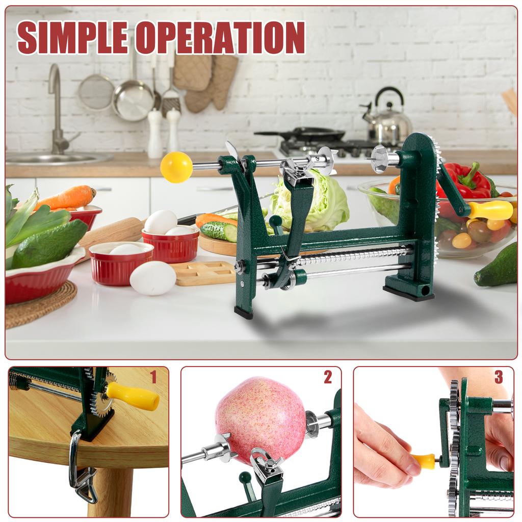 2pcs Peeler Stainless Steel Fruit Peeler Machine Labor Saving Fruit Peeler with Hand Crank Handle for Orange Pear 25cm In Length