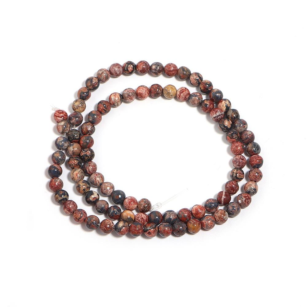 Leopard Skin Jasperss Stone Round Beads 15" Strand 4 6 8 10 12 MM Charm Beads for Jewelry Making Charm Bracelet Gift