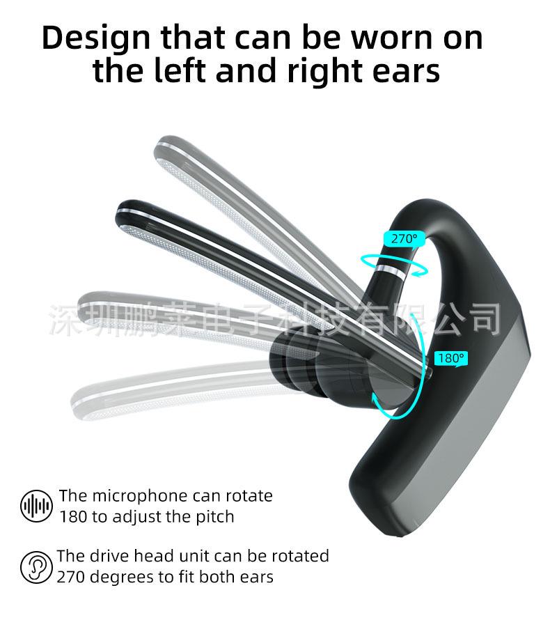 ENC Noise-Canceling Bluetooth Headset with HD Calls and Long-Range Voice Isolation