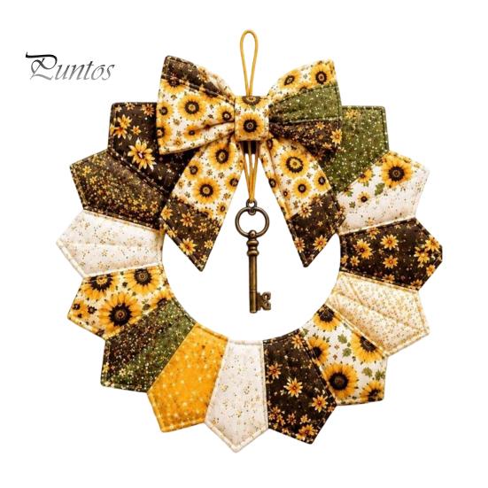 Progetti Creativi Fai da Te per la Casa Ghirlanda Patchwork Kit Artigianale, Modelli Stagionali da Cucito Natalizio, Kit Trapuntatura Fatti a Mano per Adulti Stile Rustico