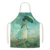 Monet Art Oil Painting Art Student Literary Apron Mori Studio Adult Sleeveless Kitchen Work Waist Bib
