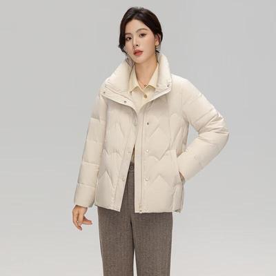 Short Collarless Duck Down Jacket