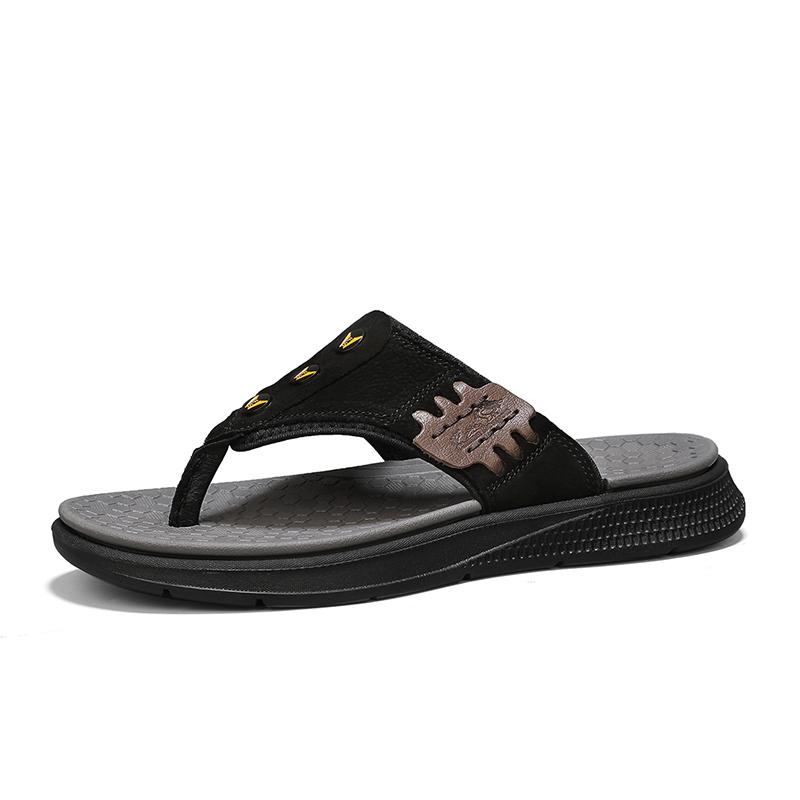 

Летние мужские шлепанцы 2024 года, массажные шлепанцы с гранулами, удобные пляжные сандалии, мужская повседневная обувь, уличная обувь для ванной 44 чёрный