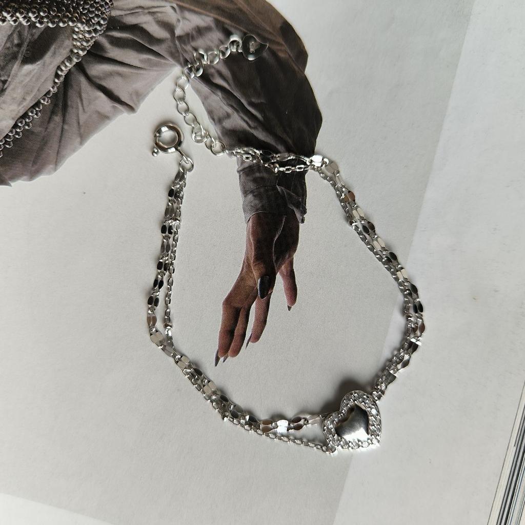 Silver Bracelet with Cubic Zirconia, Product Weight 2.18 G (2186991)