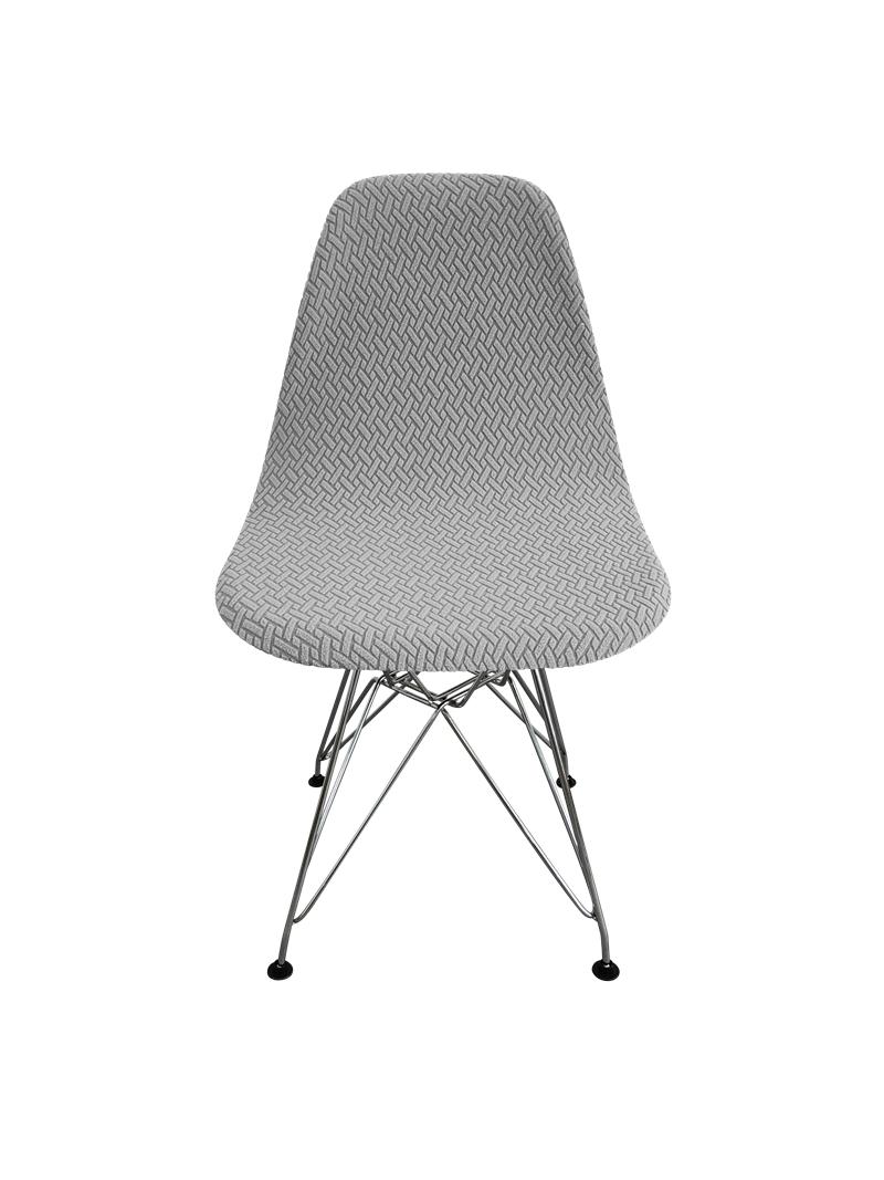 

New Stretch Cheap Short Back Chair Covers Jacquard Shell Chair Cover Printed Dining Seat Covers for Home Bar Hotel Party Banquet 1PC