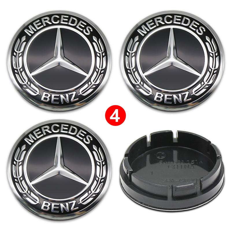 4pcs 56mm 60mm 75mm Car Wheel Center Logo Hub Cap For Mercedes Benz AMG Apple Tree W211 W205 W213 W203 C218 A207 CLA CLS E Class