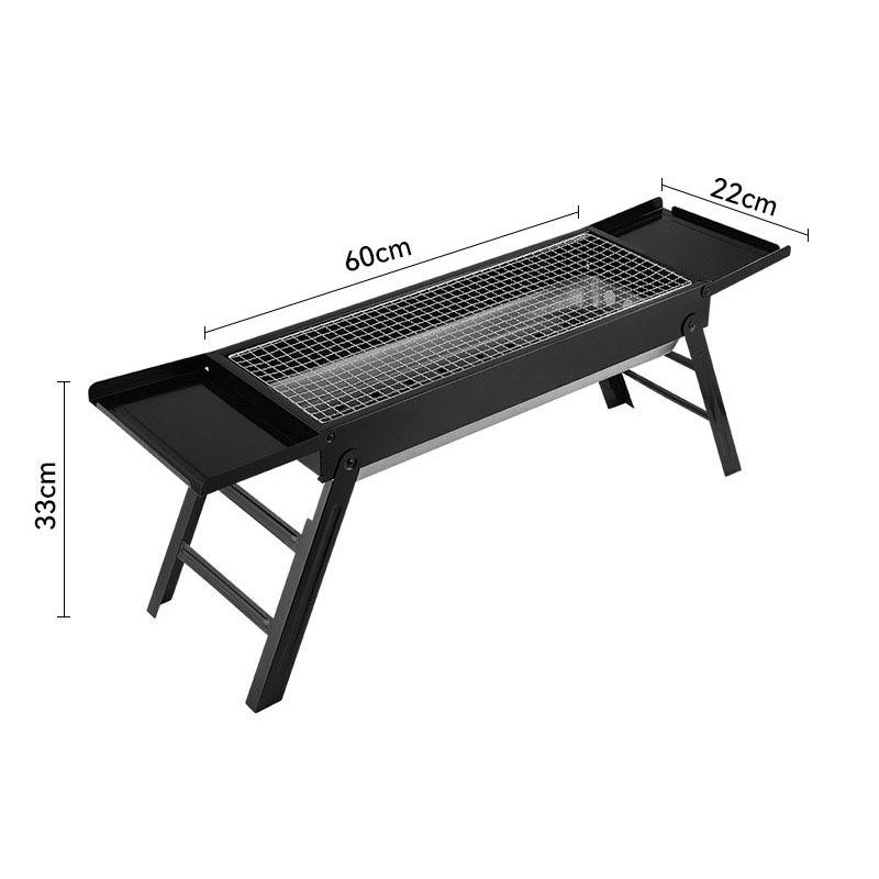 New Portable Charcoal BBQ Grill – Handheld Pull-Out Design for Outdoor Camping