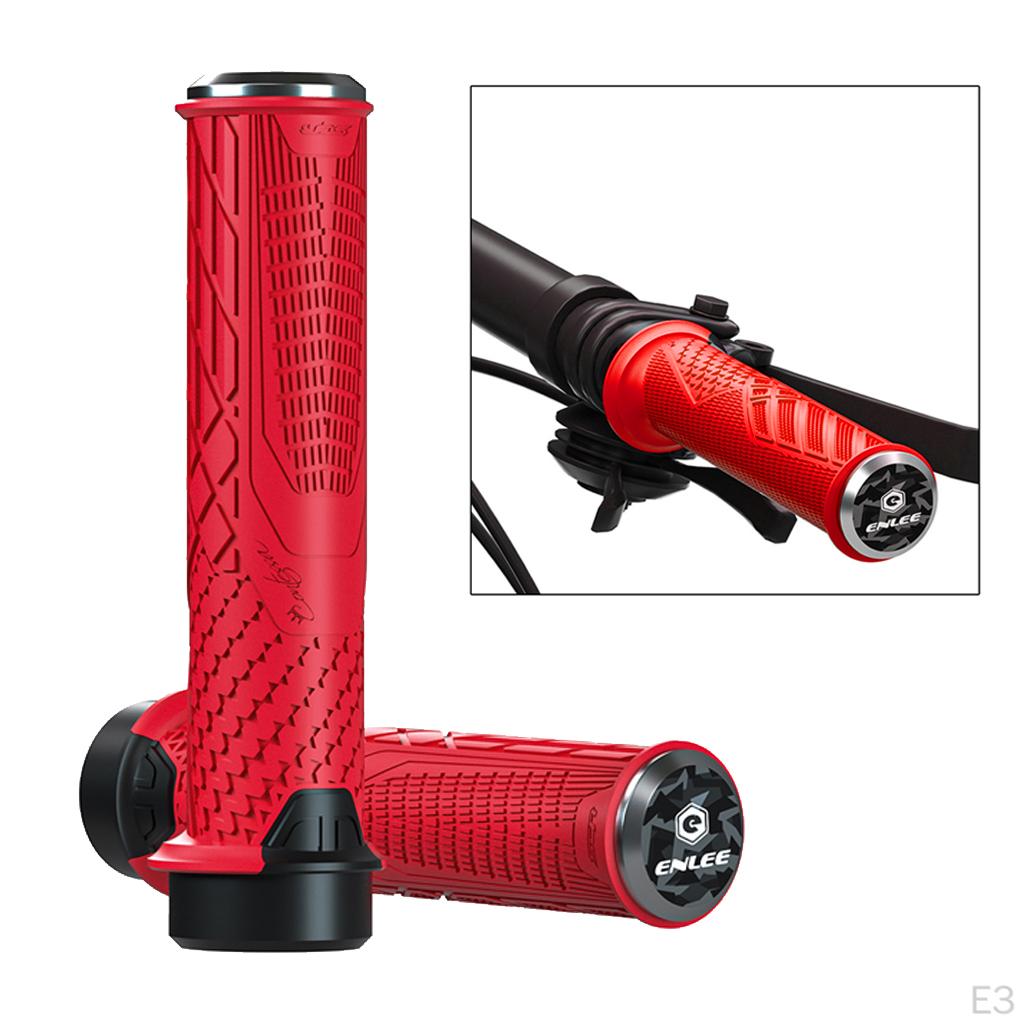 Handlebar Grips, 1 Pair Aluminum Screw Grips Lock