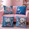Hololive EN Gawr GuraG Cushion Cover Pillow Case Soft Skin Friendly Fabric  Concealed Zipper