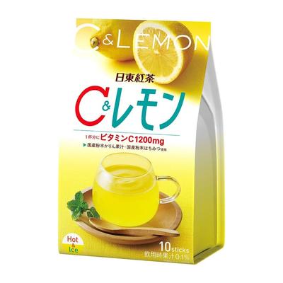 NITTOH Tea Vitamine C et Citron boisson chauffante à la vitamine C et au citron, 10 sticks pour 10 jours