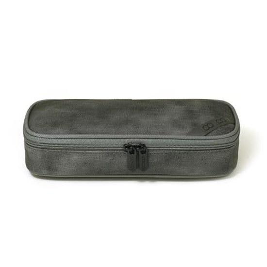 LOONLOON pencil case compact two-tier multifunctional middle school students high university adults business stylish easy use elegant 600 washed foggy