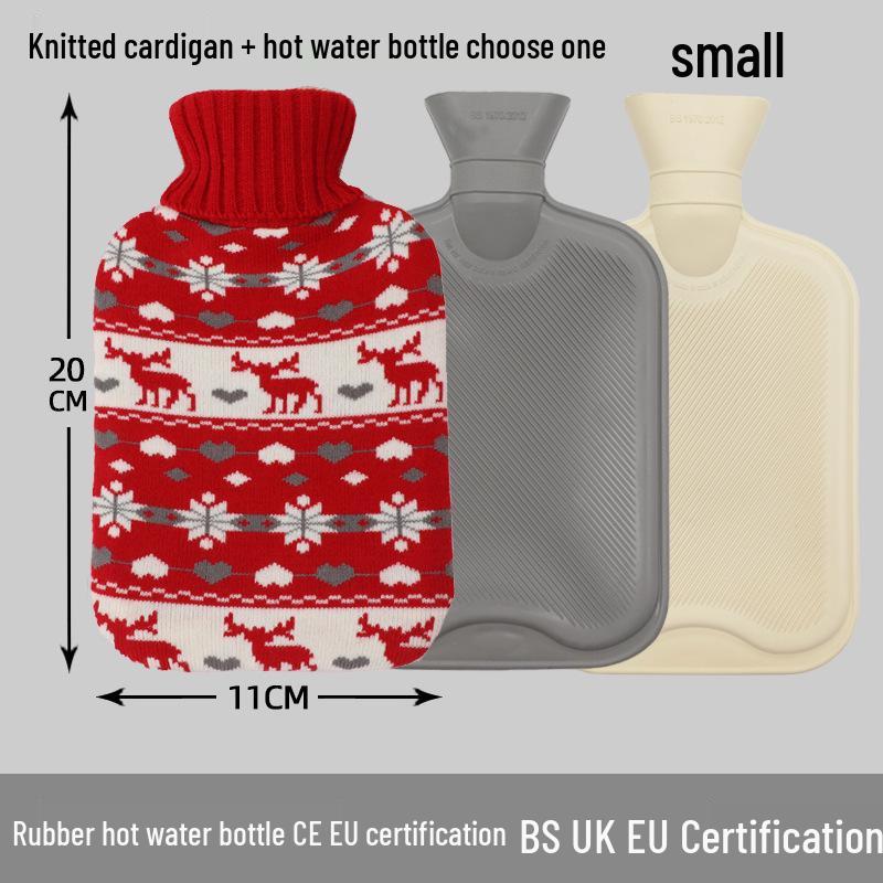 Explosion-Proof Hot Water Bottle: Rubber Design for Stomach and Feet, Long-Lasting Warmth