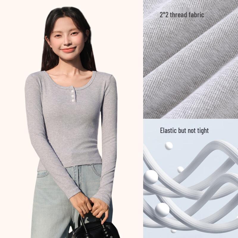 Baleno Women's New Season U-Neck Slim Fit Long Sleeve T-Shirt